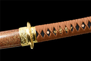 Golden Eye Wakizashi ,Japanese Samurai Sword,Real Wakizashi,Handmade sword,Longquan sword