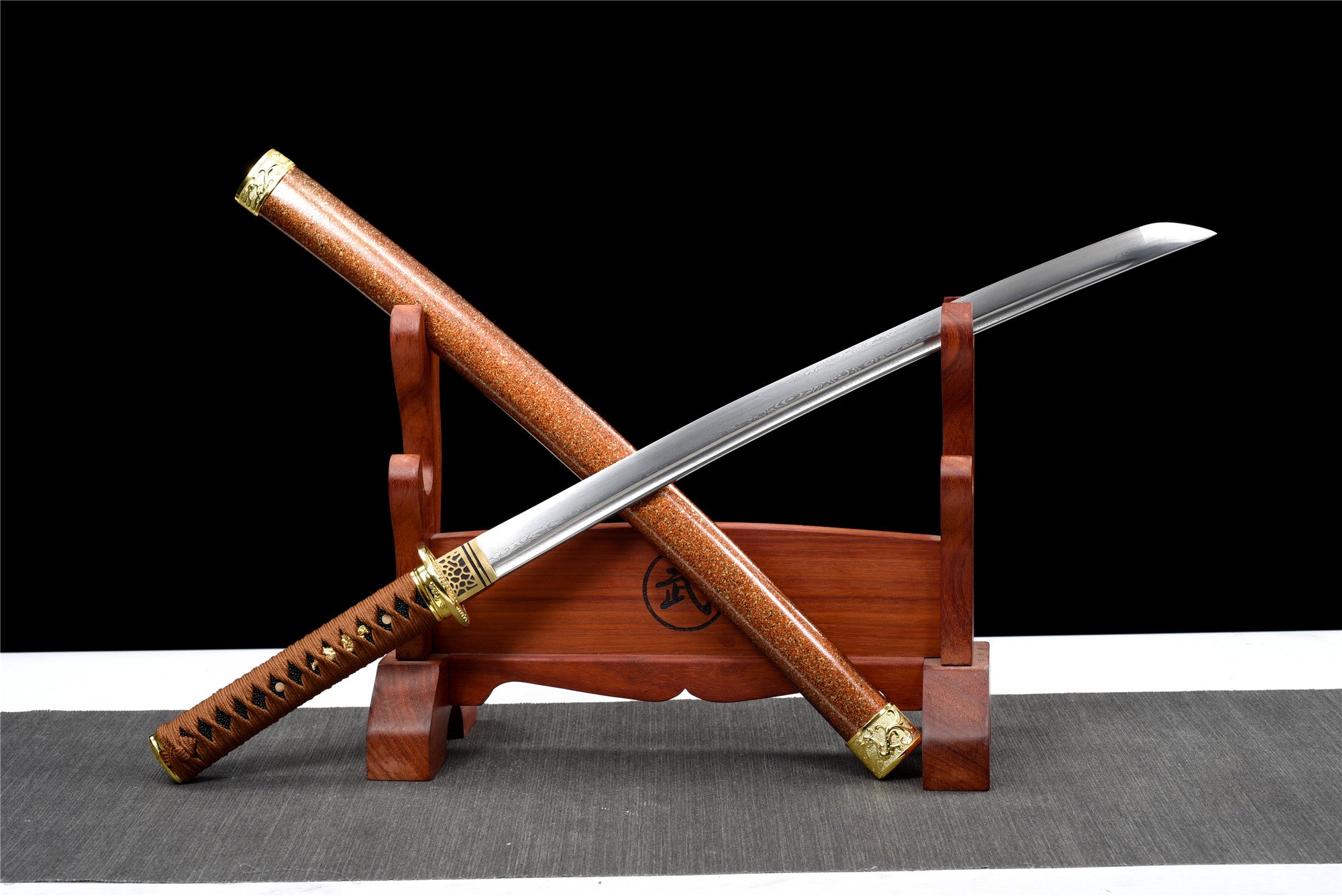 Golden Eye Wakizashi ,Japanese Samurai Sword,Real Wakizashi,Handmade sword,Longquan sword