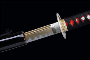 Golden Phoenix Katana,Baked Gold Series,Japanese Samurai Sword,Real Katana,Handmade sword,High performance manganese steel
