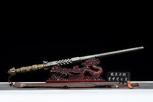 Mad Lion Dragon Scale Mace,Dragon scale mace,Folding pattern steel,Longquan sword