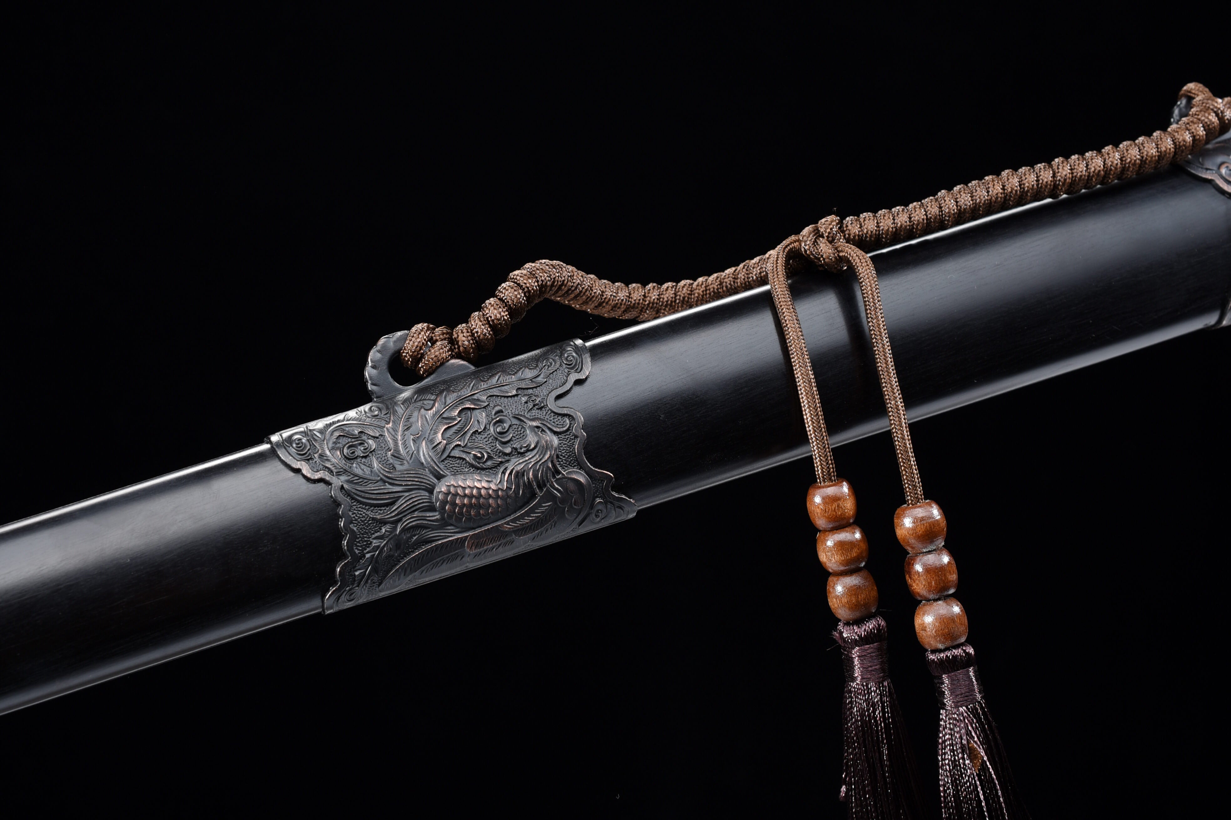 Red Phoenix Sword,Real Sword,Handmade Chinese Sword,Hundred steelmaking pattern steel,Longquan sword