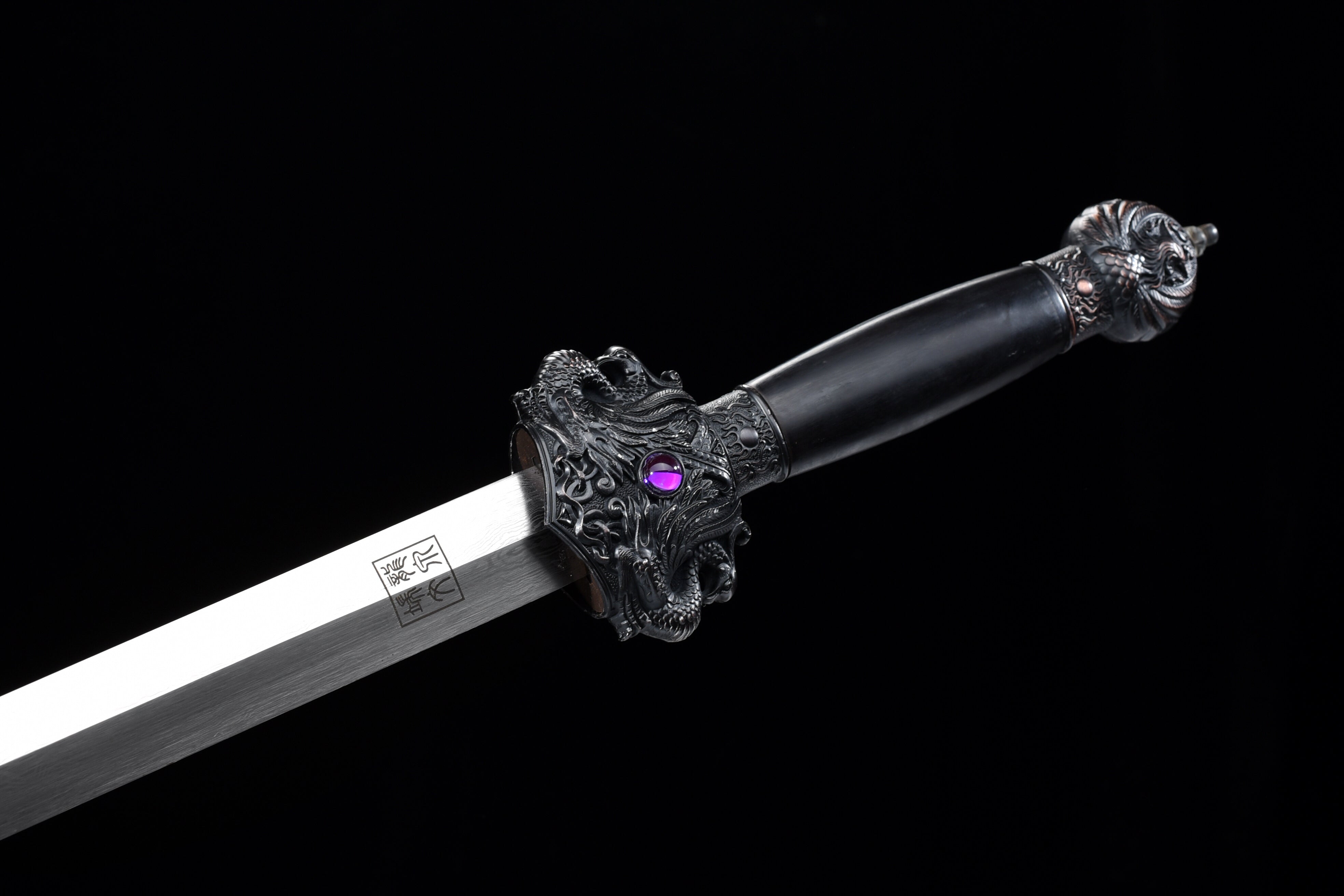 Rotes Phoenix-Schwert, echtes Schwert, handgefertigtes chinesisches Schwert, hundert Stahlmusterstahl, Longquan-Schwert