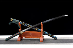 Shadow Snake Katana,Baked black series,Japanese Samurai Sword,Real Handmade Katana,High Manganese Steel