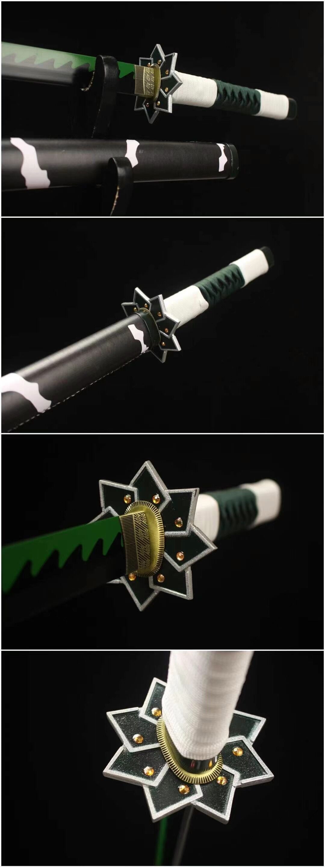 Demon Slayer Samurai sword,Shinazugawa Sanemi,Anime Katana,Devil kills,High manganese steel,Longquan sword