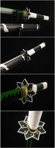 Demon Slayer Samurai-Schwert, Shinazugawa Sanemi, Anime Katana, Teufelstötungen, Hochmanganstahl, Longquan-Schwert