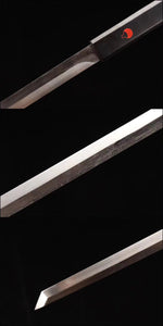 Sechsseitiges schwarzes Stockschwert, Kusanagi-Schwert, Hochmanganstahl, Palisanderscheide, Longquan-Schwert