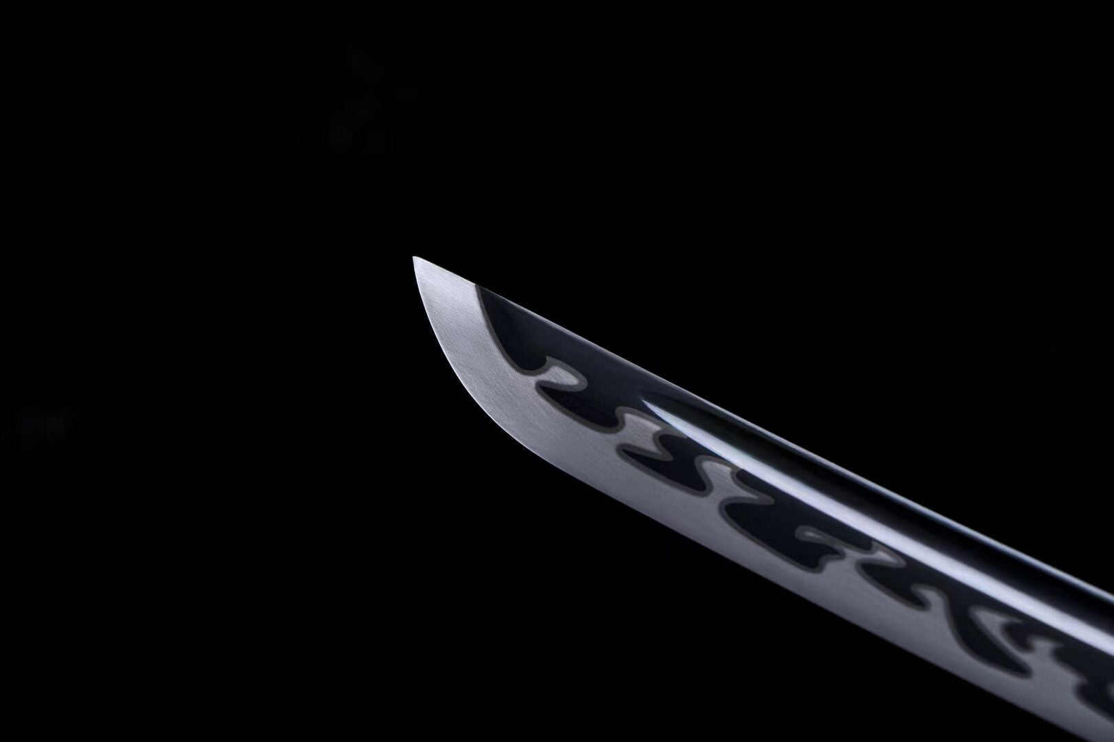 Sumagano samurai sword,Baked black series,Taich Katana,High manganese steel,Longquan sword