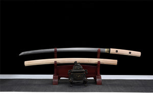 Weißes Rakshasa Katana, japanisches Samurai-Schwert, echtes Katana, handgefertigtes Schwert, Longquan-Schwert