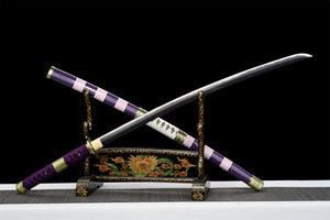 Anime Sword,One Piece,Black Blade,Real Japanese Samurai Sword,Handmade Anime Katana,High-carbon steel