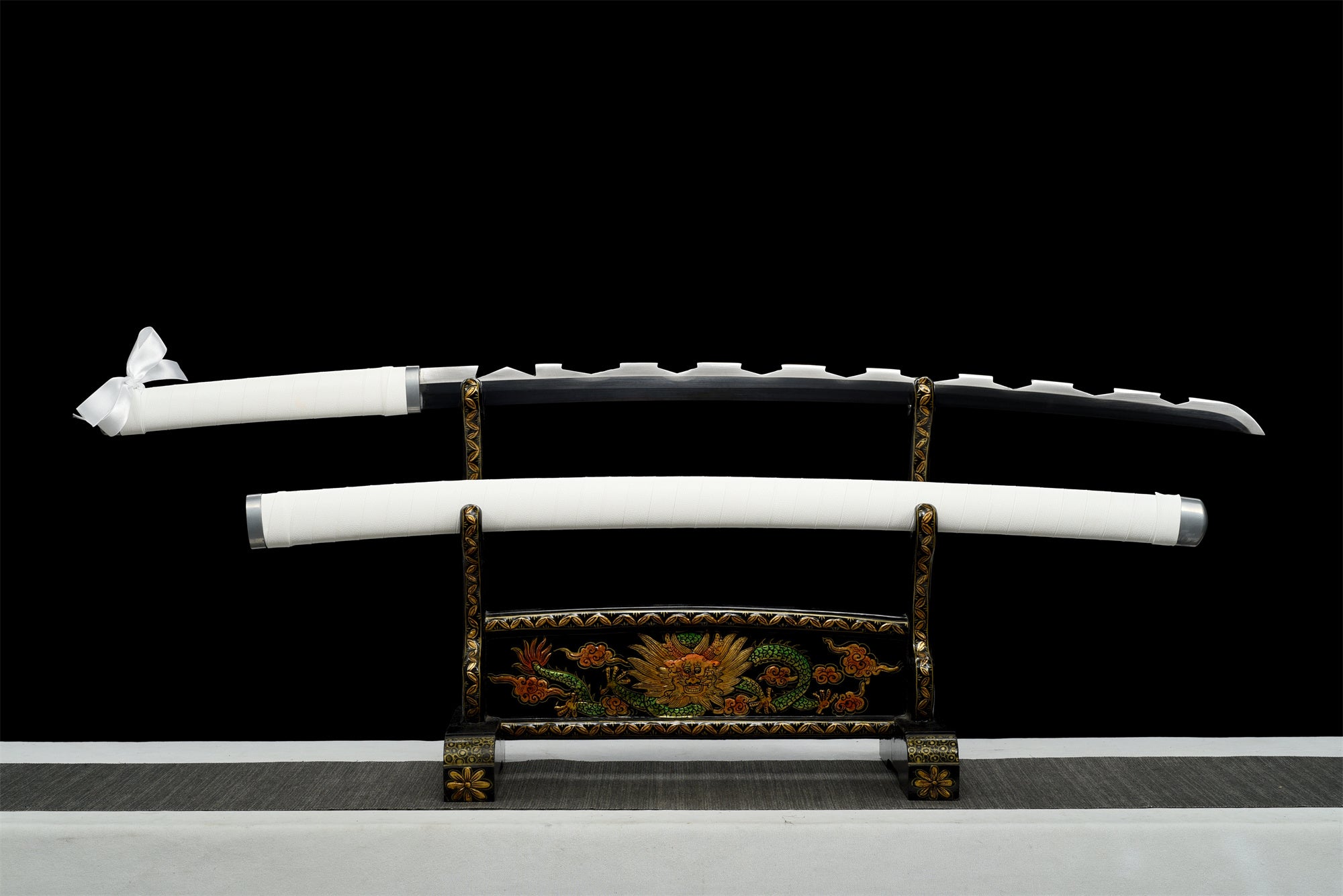 White Snow Anime Replica Carbon Steel Decorative Katana Sword