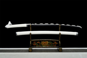 White Anime Sword,Anime Cosplay,Handmade Japanese Samurai Sword,Real Replica Anime Katana,High-carbon steel