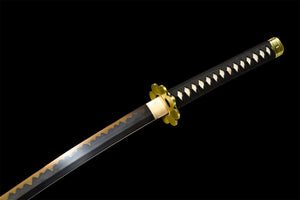 Anime Sword,One Piece Roronoa Zoro,Japanese Samurai Sword,Real Handmade anime Katana,T10 High Carbon Steel Clay Tempered With Hamon
