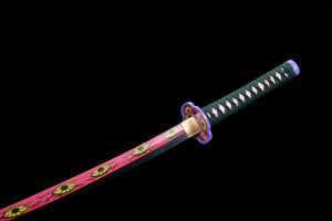 Rosa Anime-Schwert, Anime Cosplay, echtes japanisches Samurai-Schwert, handgefertigtes Anime-Katana, Kohlenstoffstahl, Full Tang