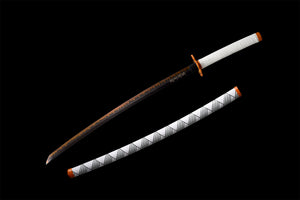Anime Sword,Anime Cosplay,Real Japanese Samurai Sword,Handmade Anime Katana,T10 Steel Clay Tempered with Hamon,Full Tang