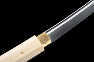 Weiße Zähne Wakizashi, japanisches Samurai-Schwert, echtes Wakizashi, handgefertigtes Schwert, Longquan-Schwert