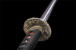 Hellfire Katana,Japanese Samurai Sword,Real Handmade Katana,Damascus steel