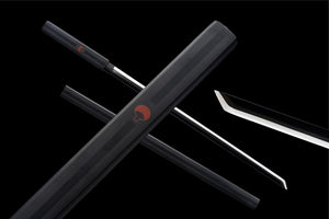 Anime-Schwert, Sasuke Katana, schwarzer Stil, Kusanagi-Schwert, japanisches Samurai-Schwert, echtes handgemachtes Anime-Katana, Kohlenstoffstahl