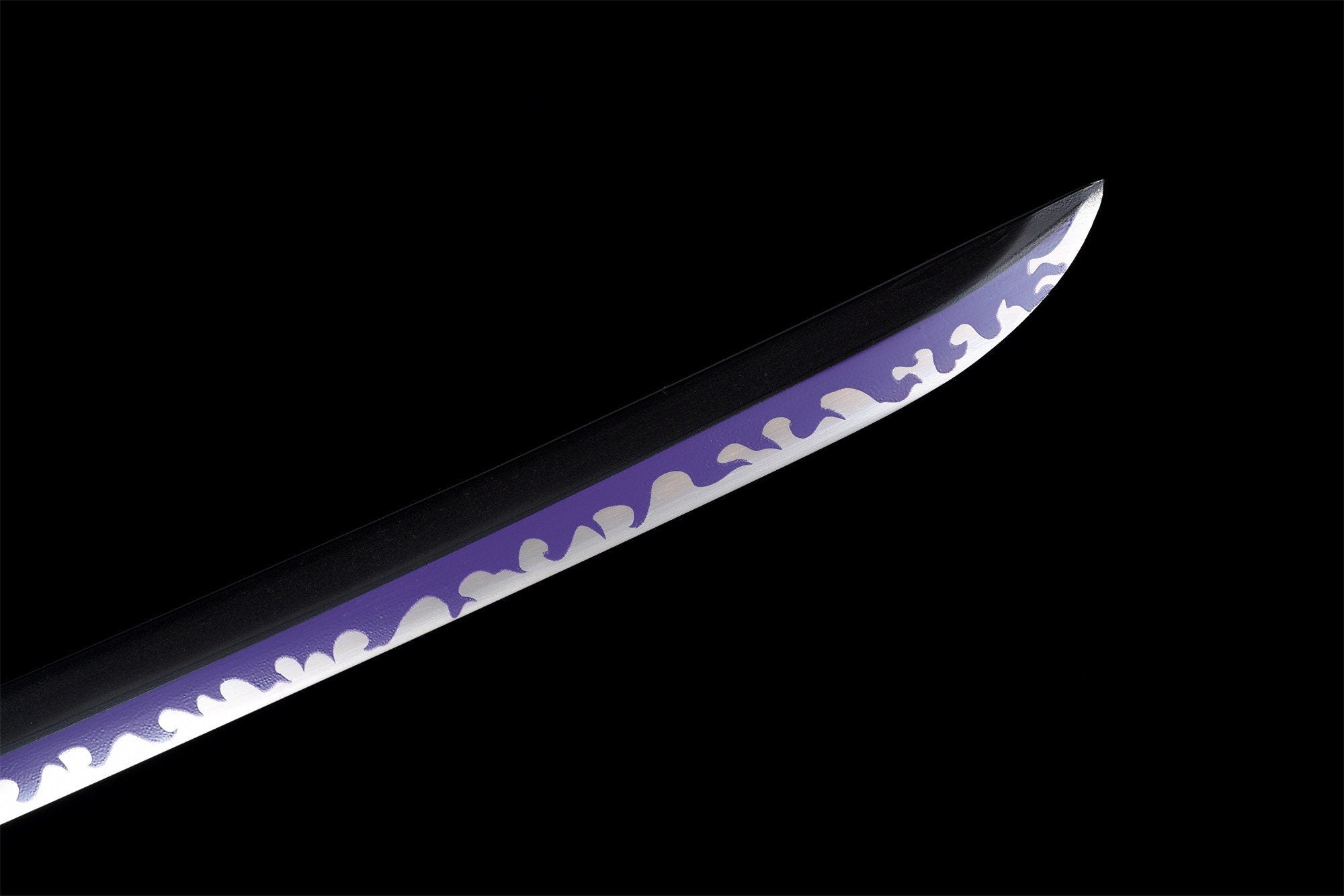 Purple Anime Sword,One Piece,Anime Cosplay,Japanese Samurai Sword,Real Handmade anime Katana,High-carbon steel,Full Tang