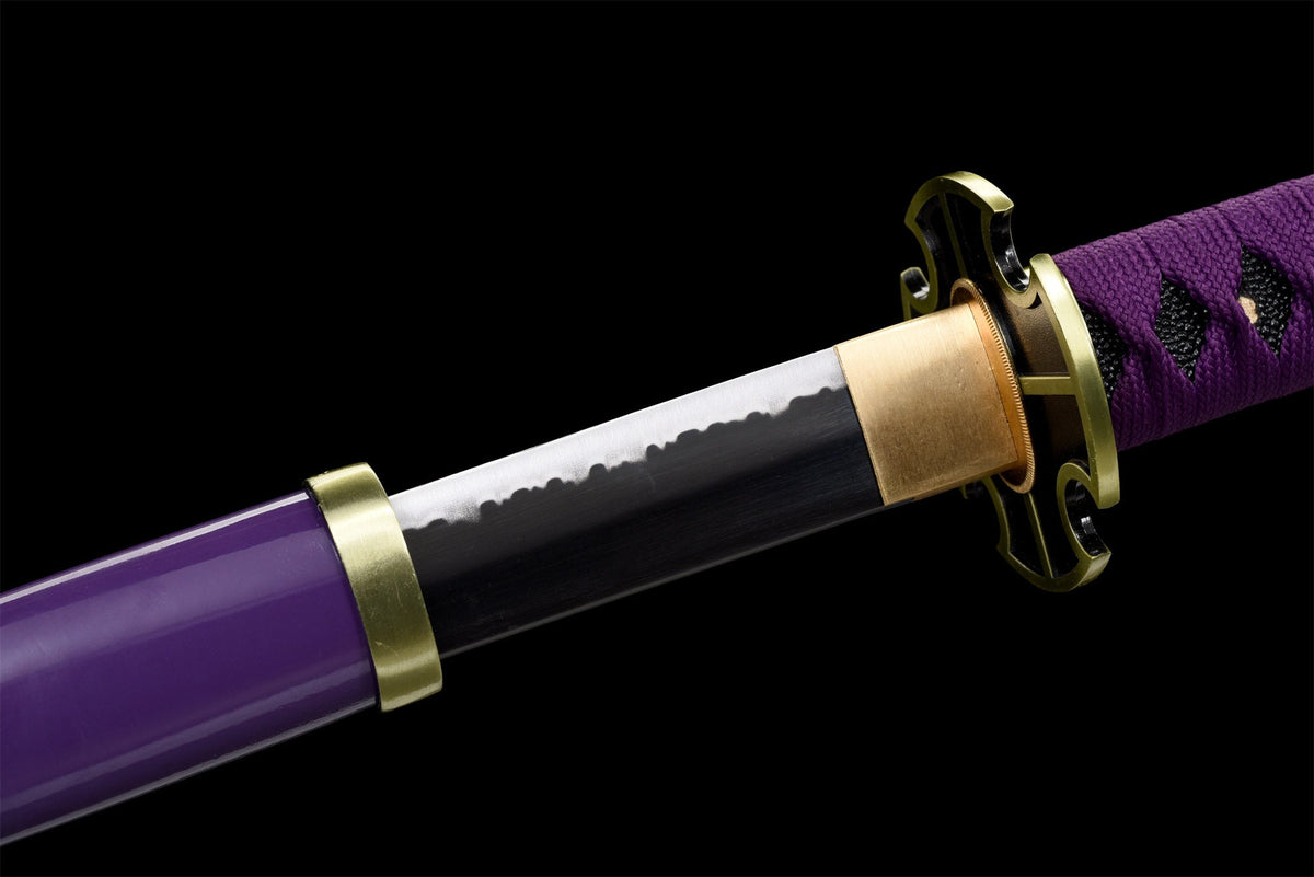 Anime Sword,One Piece,Black Blade,Real Japanese Samurai Sword,Handmade ...