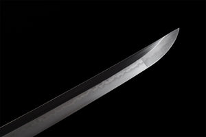 T10 High Carbon Steel  Clay Tempered With Hamon Handmade Black Gloden Katana Real Japanese Samurai Sword Full Tang