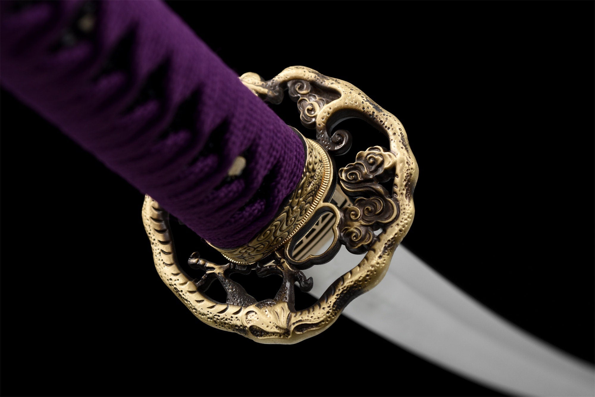 T10 Steel Clay Tempered With Hamon Handmade Colored Sheath Katana Sword Real Japanese Samurai Sword Full Tang