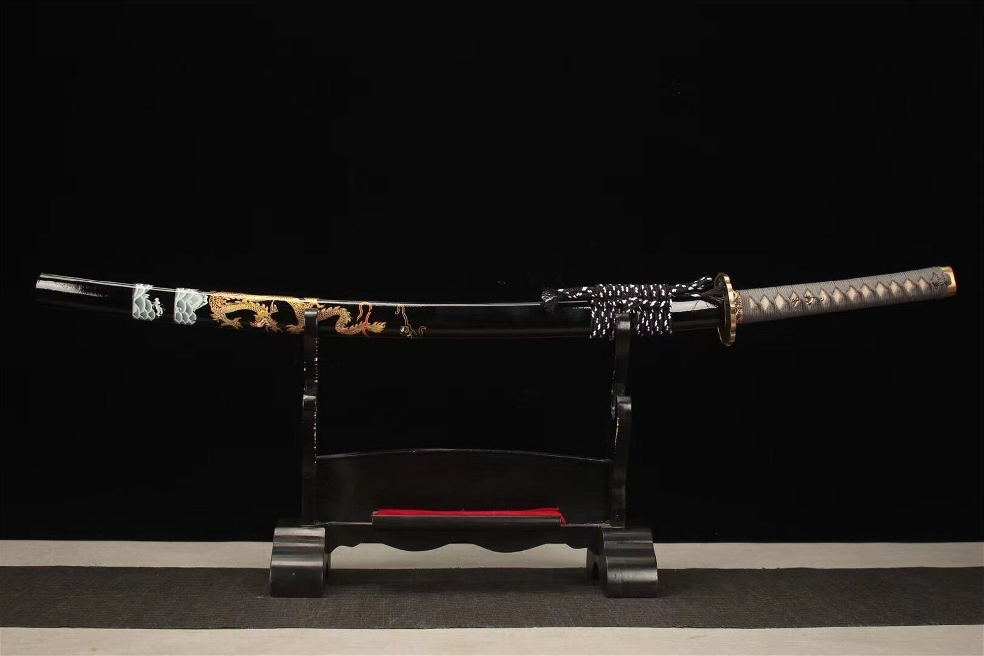 T10 Steel,Clay Tempered,Dragon Japanese Katana,Handmade Samurai sword,Real Katana,Full Tang
