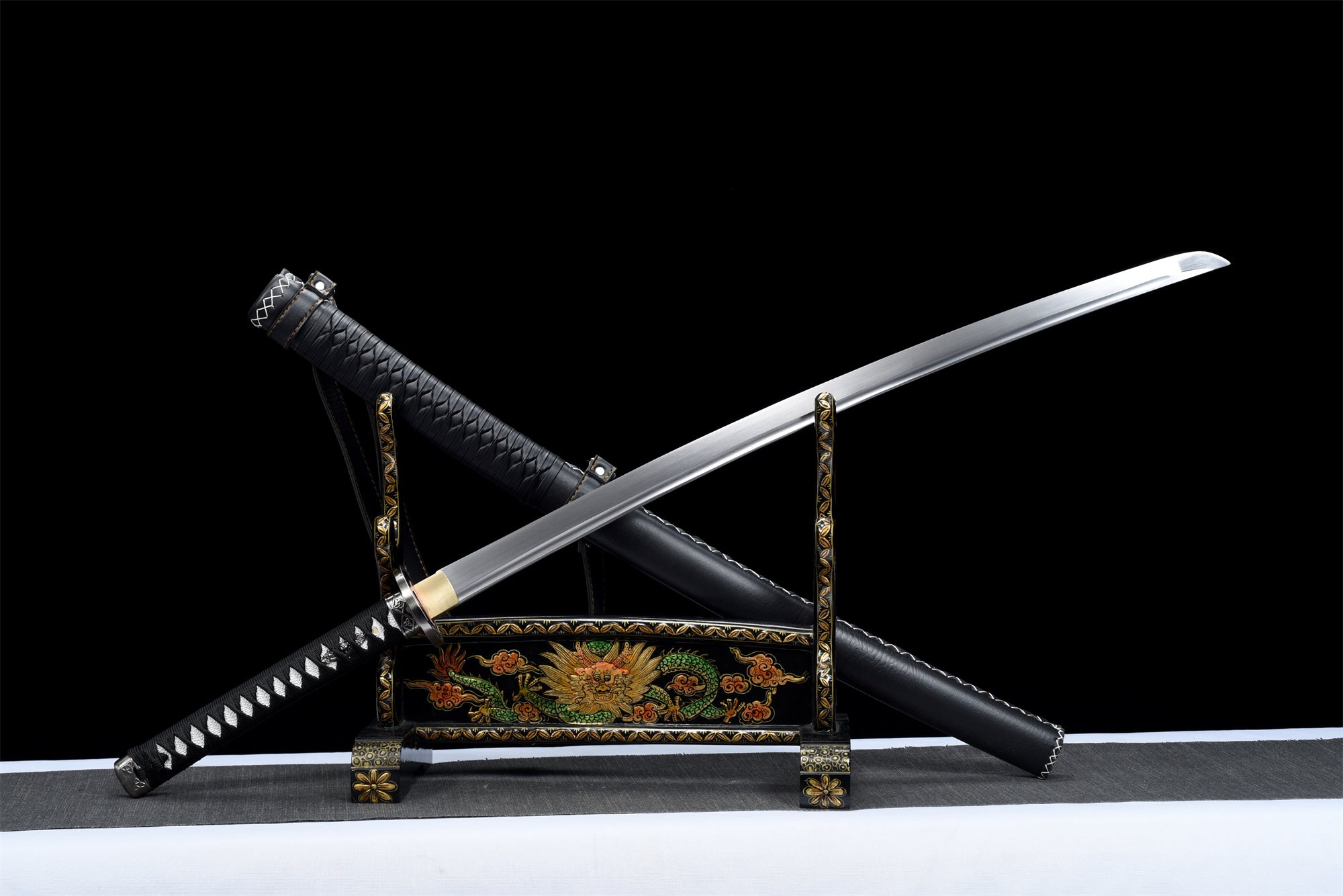 The Walking Dead: Michonne katana,Japanese katana,Real Handmade Samurai Sword,High Manganese Steel