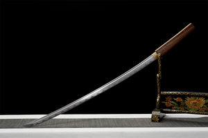 Hard Rosewood Katana,Handmade Stick Sword,Real Japanese Samurai Sword,High manganese steel,Full Tang