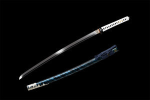 Ghost of Tsushima,Katana and Tanto,Real Japanese Samurai Sword,Handmade Katana Sword Sharp,Full Tang,Clay tempered t-10 steel with hamon