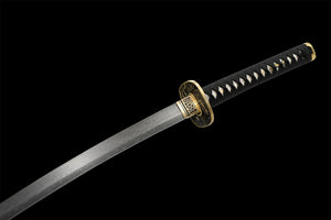 Damascus Steel Handmade Black Katana Sword Real Japanese Samurai Sword Full Tang