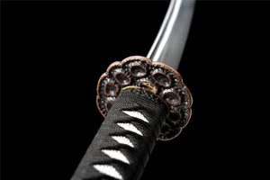 Lotus katana,Japanese Samurai Sword,Real Handmade Katana,Damascus Steel,Full Tang