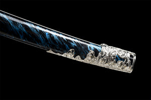 Geist von Tsushima, Katana und Tanto, japanisches Samurai-Schwert, echtes scharfes Katana, handgefertigtes Schwert, Full Tang, Hochmanganstahl