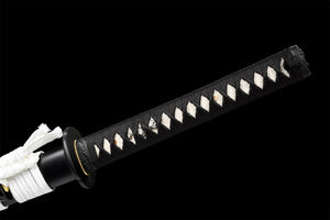 T10 Steel Clay Tempered With Hamon Handmade Black Dragon Katana Sword Real Japanese Samurai Sword Full Tang