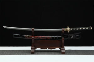 Damascus Steel, Carved Dragon Japanese Katana,Handmade Samurai sword,Real Katana,Full Tang