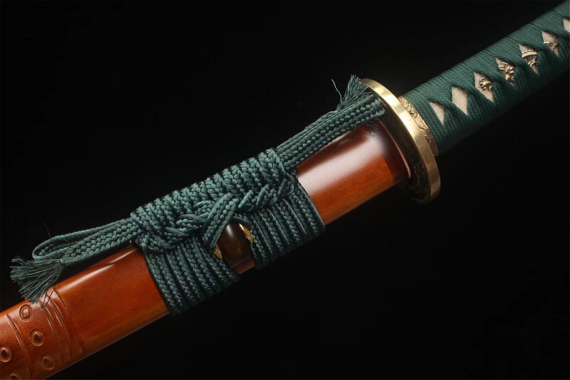 T-10 Stahl, lehmgehärtetes, geschnitztes japanisches Drachen-Katana, handgefertigtes Samurai-Schwert, echtes Katana, Full Tang