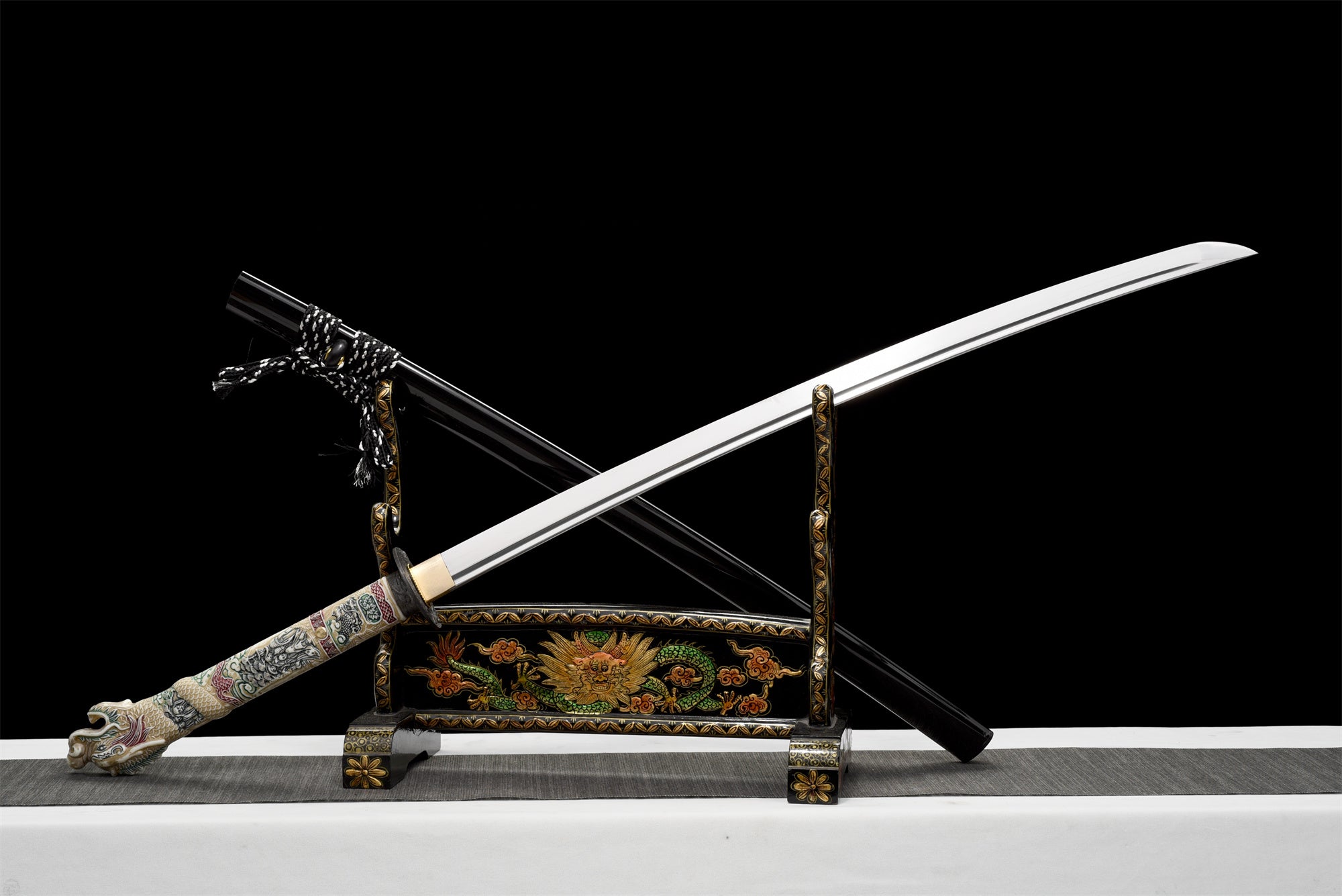 Dragon Head Katana,Japanese Samurai Sword,Dragonhead Katana,Real Handmade Katana,High manganese steel