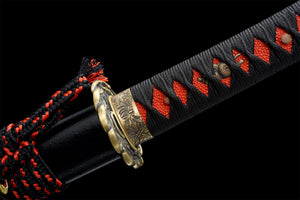 Huahuan Wakizashi Sword,Japanese Samurai Sword,Real Handmade Wakizashi,Damascus Steel