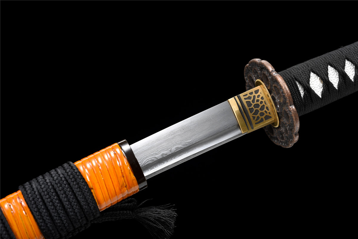 Lotus katana,Japanese Samurai Sword,Real Handmade Katana,Damascus Stee ...