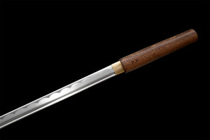Hartes Palisander-Ninjato-Katana, handgefertigtes Stabschwert, echtes japanisches Samurai-Schwert, Hochmanganstahl, Full Tang