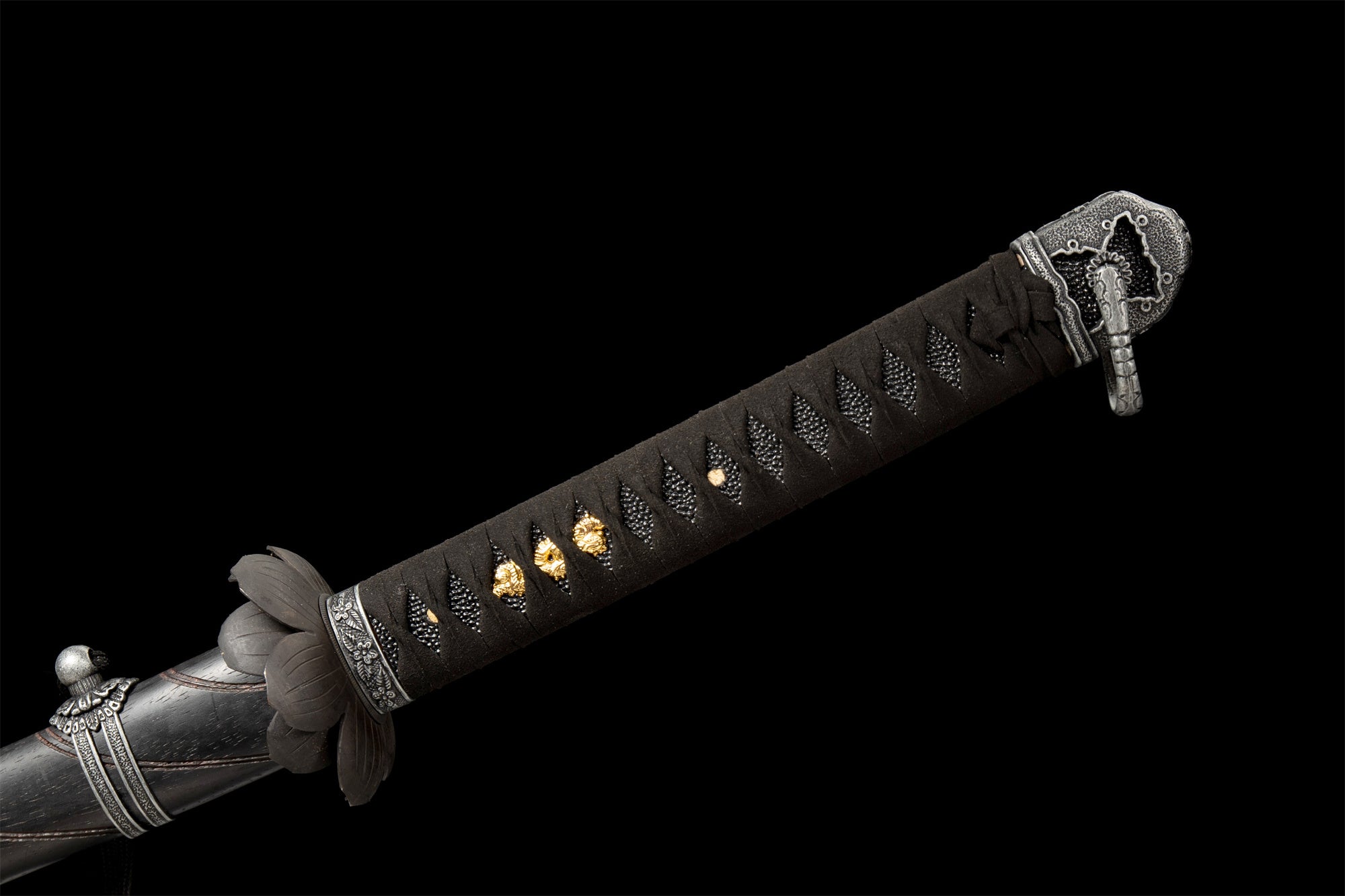 Black Blade Undead Cut Katana,Sekiro: Shadows Die Twice,Japanese Samurai Sword,Real Handmade Katana sword,High manganese steel,Full Tang