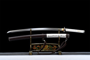 The Walking Dead: Michonne Katana, japanisches Katana, echtes handgefertigtes Samurai-Schwert, Stahl mit hohem Mangangehalt