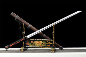 Undead Cut Ninjato Katana mit Lotus Tsuba, handgefertigtes japanisches Samurai-Schwert, echtes Ninjato-Schwert, Hochmanganstahl, Full Tang