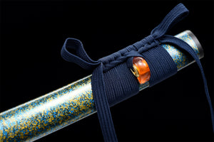 Handmade Katana Sword -Hell Snake Real Japanese Samurai Sword High Manganese Steel Full Tang