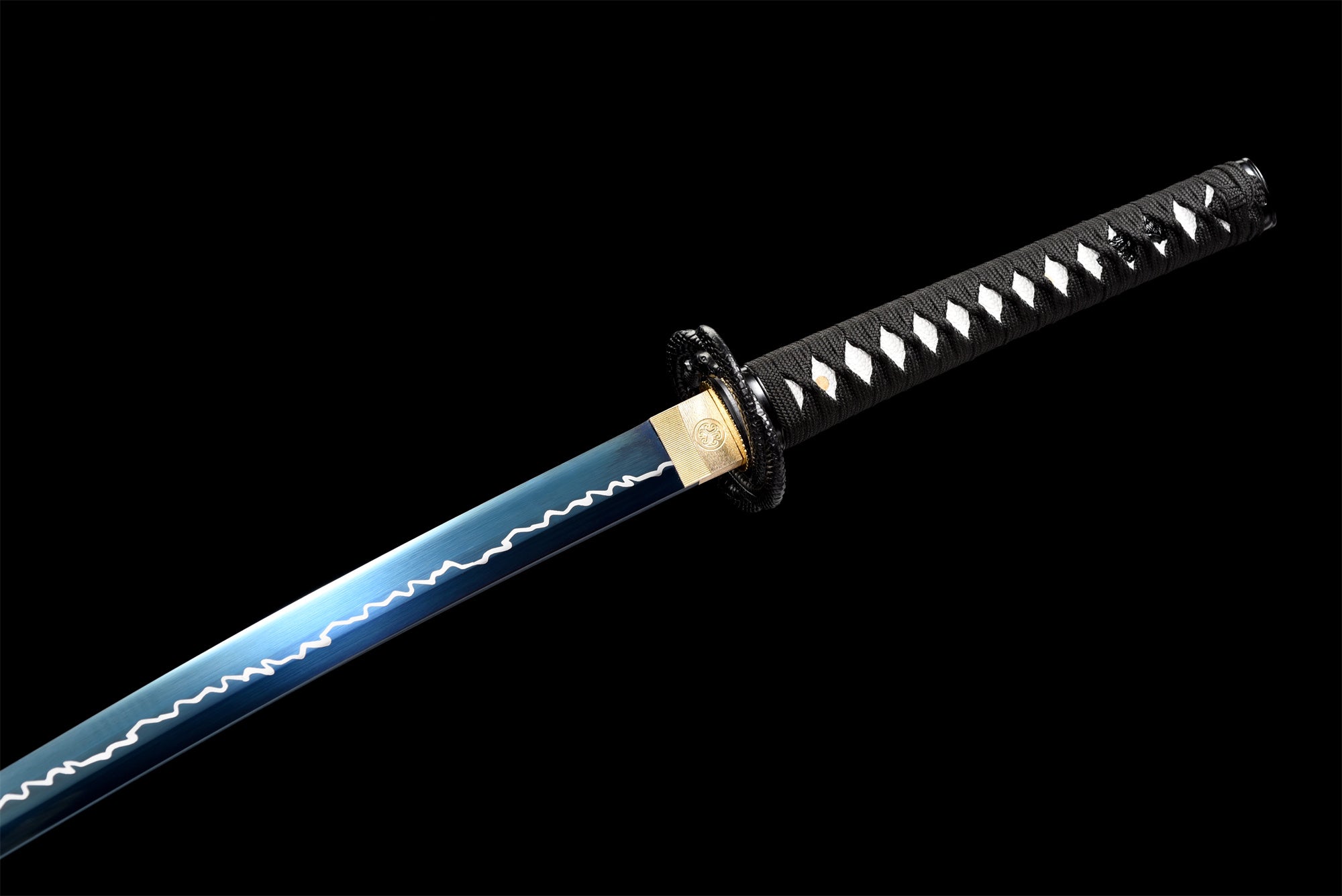 Handmade Katana Sword -Coral Snake Tsuba Real Japanese Samurai Sword High Manganese Steel Full Tang