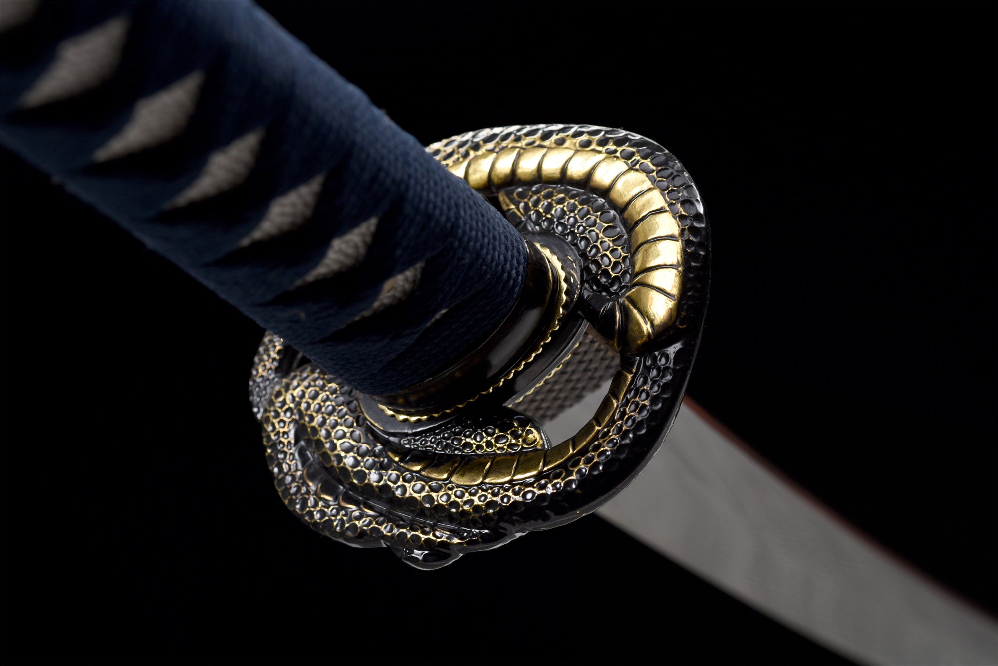 Handmade Katana Sword -Hell Snake Real Japanese Samurai Sword High Manganese Steel Full Tang