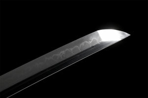 Rurouni Kenshin Katana Sword,Curved Handle Japanese Samurai Sword,Real Handmade Katana,Clay tempered t-10 steel with hamon
