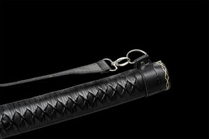 Black Blade Katana Sword,Fight With Heaven,Real Handmade Japanese Samurai Sword,High Performance Steel